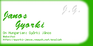 janos gyorki business card